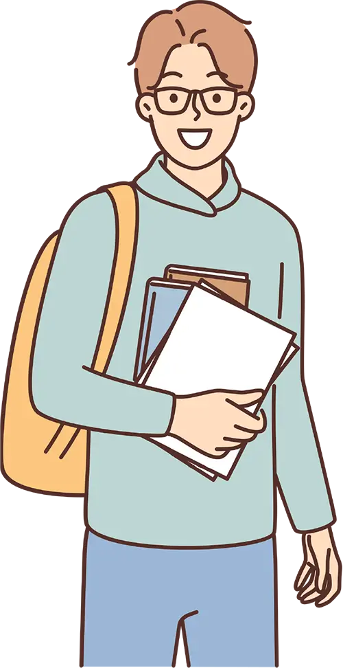 眼鏡をかけた男性のイラスト
