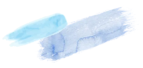 青と水色の水彩