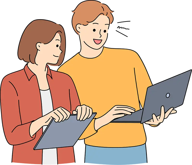 相談する人達のイラスト