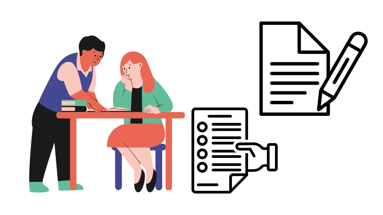 相談する人たちのイラスト